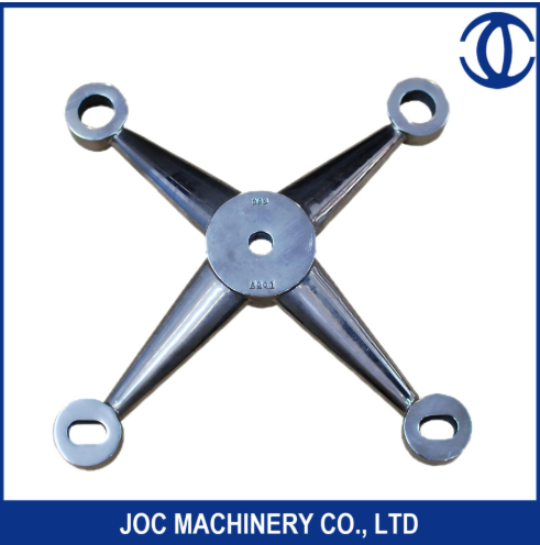 6 raccords d'araignée en verre à bras Connecteur de mur rideau d'installation en fonte