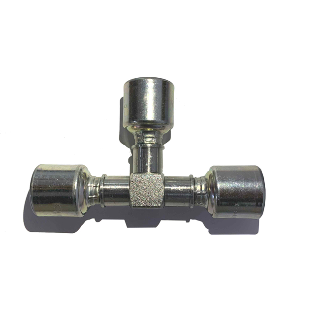 T-shirt de raccord de tuyau à sertier pour hydraulique