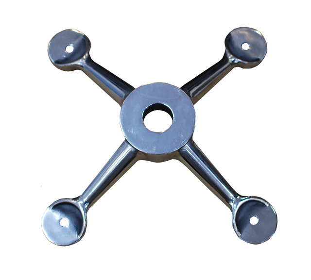 Araignées de la canopée en acier inoxydable / araignée en verre à quatre bras